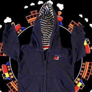 MiniBamba Cotton Stripe Hooded Sweatshirt